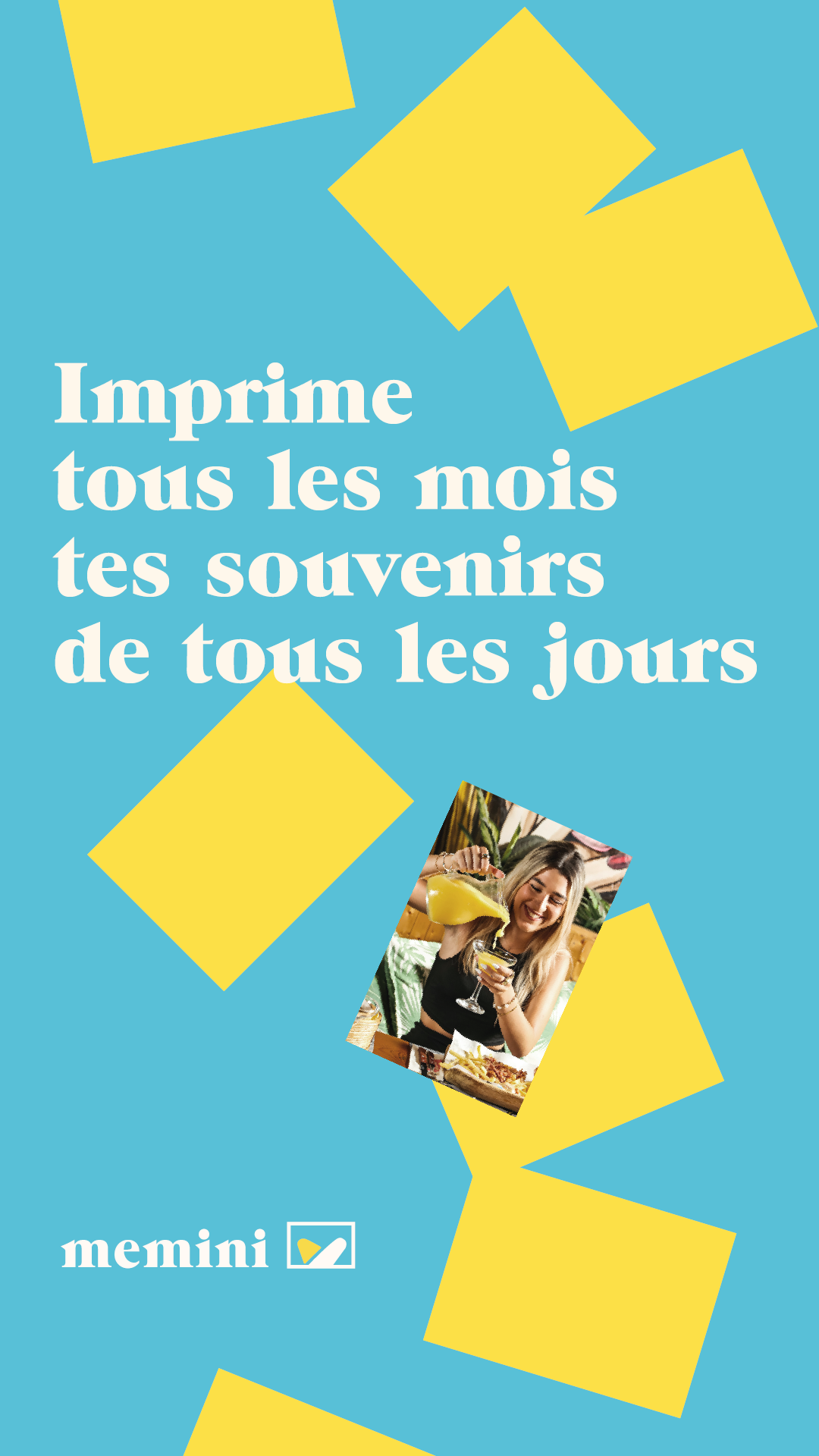 Avec Memini imprime tous les mois tes photos de tous les jours